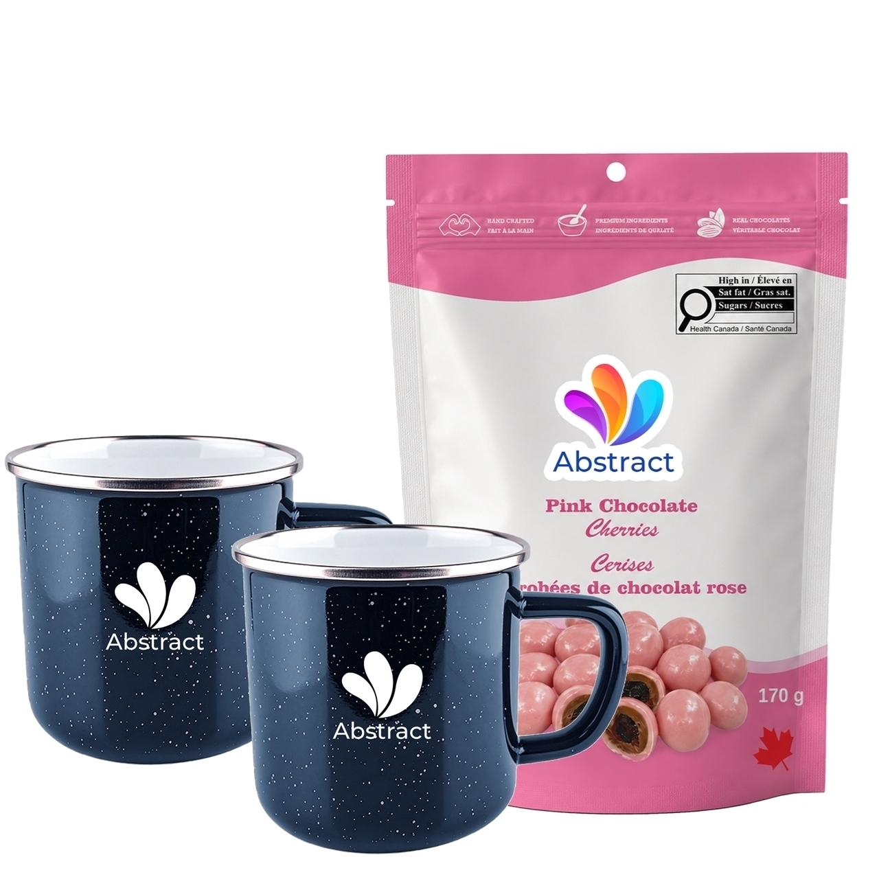 Picture of Happy Camper 18oz | Set of 2 with Pink Chocolate Cherries