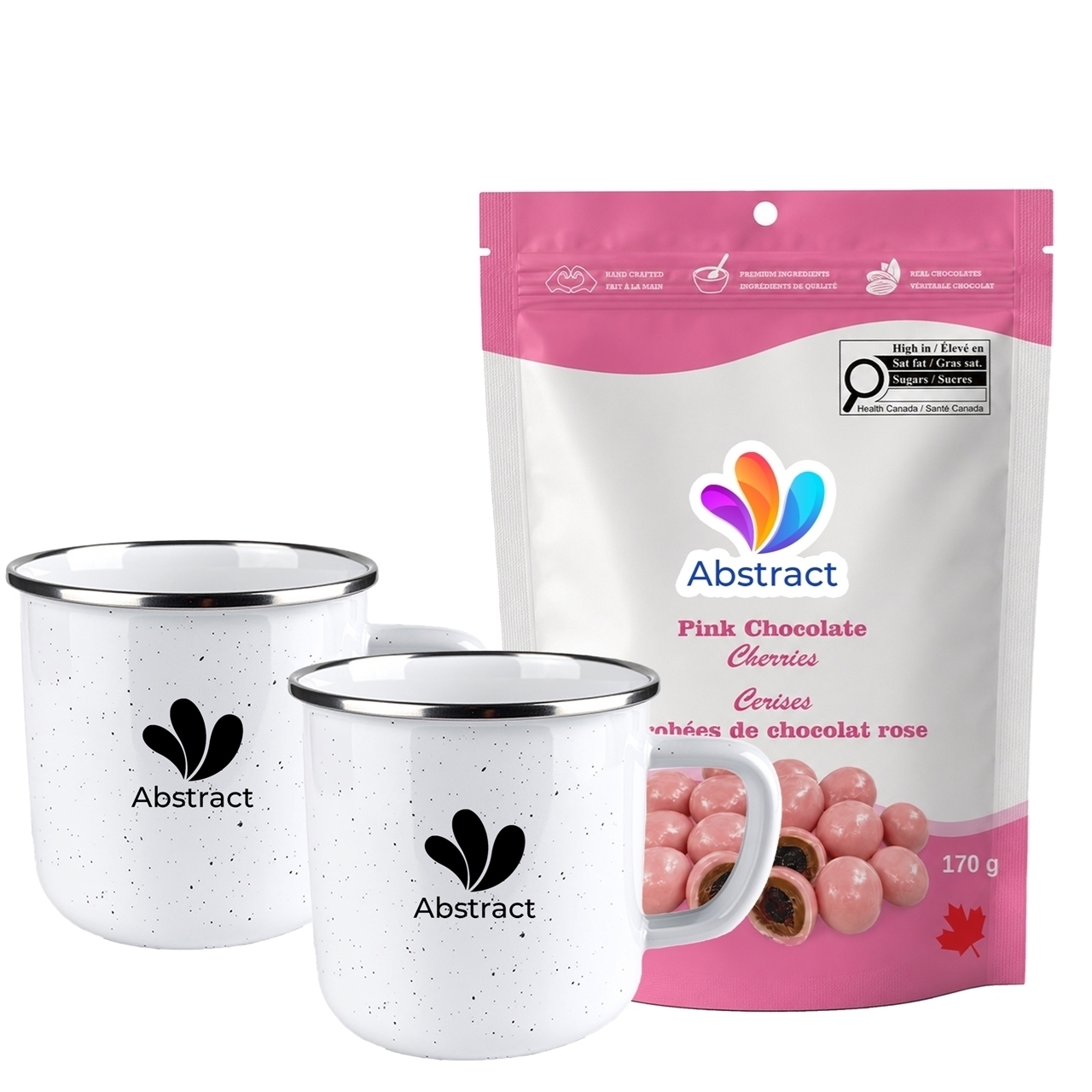 Picture of Happy Camper 18oz | Set of 2 with Pink Chocolate Cherries